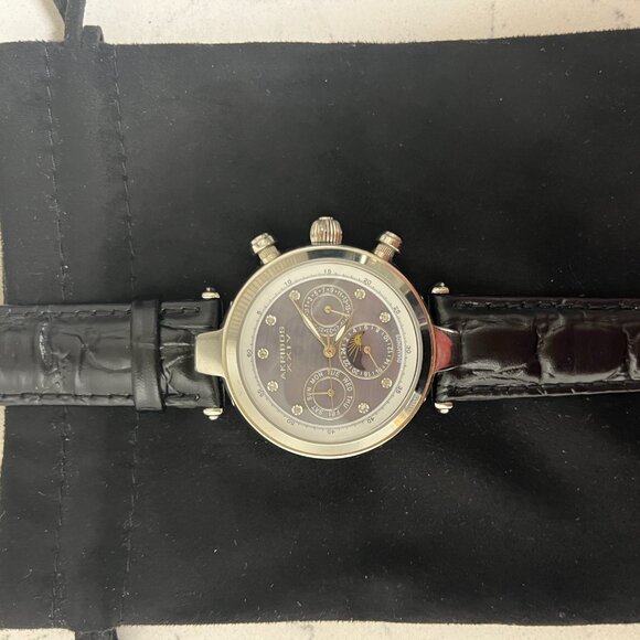 Akribos XXIV Ultimate Ladies Watch in Black Diamond Accented main image 4
